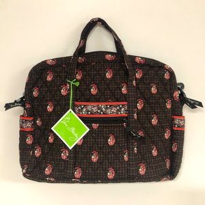 🟤 Vera Bradley Metro Laptop Bag in Houndstooth Brown (Retired Pattern)